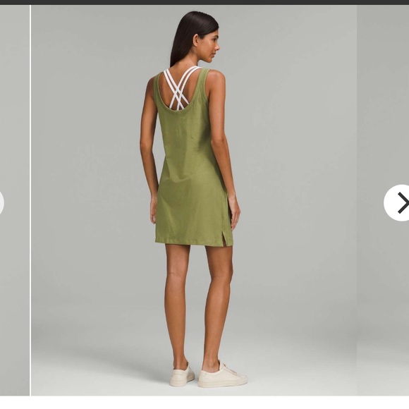 lululemon athletica Dresses & Skirts - LULULEMON Classic-Fit Cotton-Blend Scoop Dress
Bronze Green medium mini casual